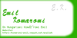 emil komaromi business card